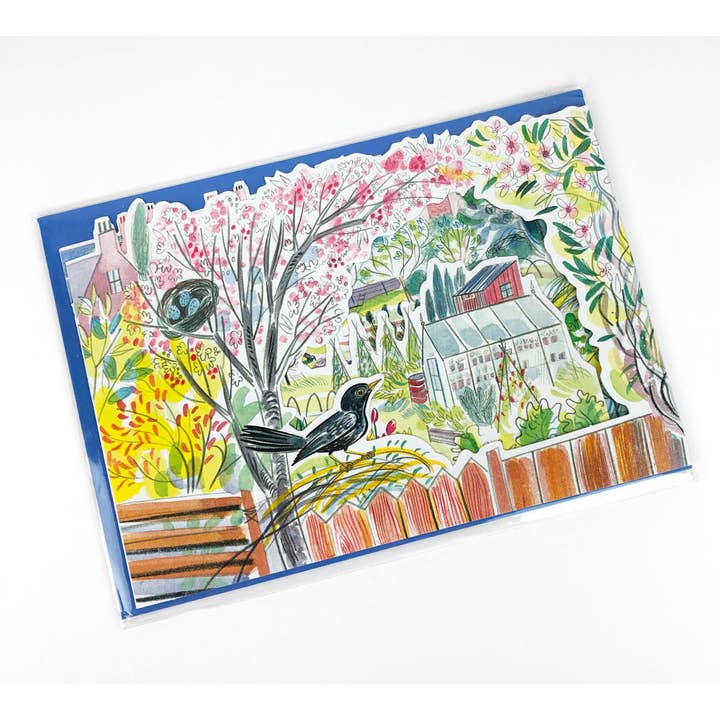 Art Angels - Vente Carte de vœux classique - Carte de lotissement 3D Blackbird - Emily Sutton