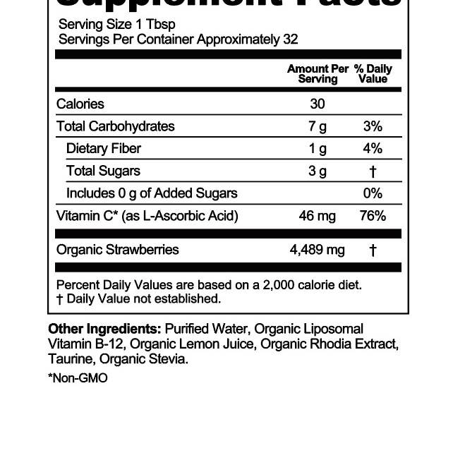 Rowe Casa Organics - Venta al por mayor Suplementos/vitaminas para beber - VITALITY | Apoyo Energético | 16 oz