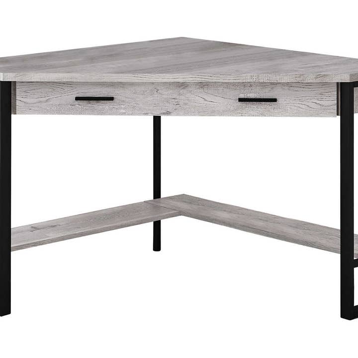 42" Gray and Black Corner Computer Desk for wholesale by HomeRoots