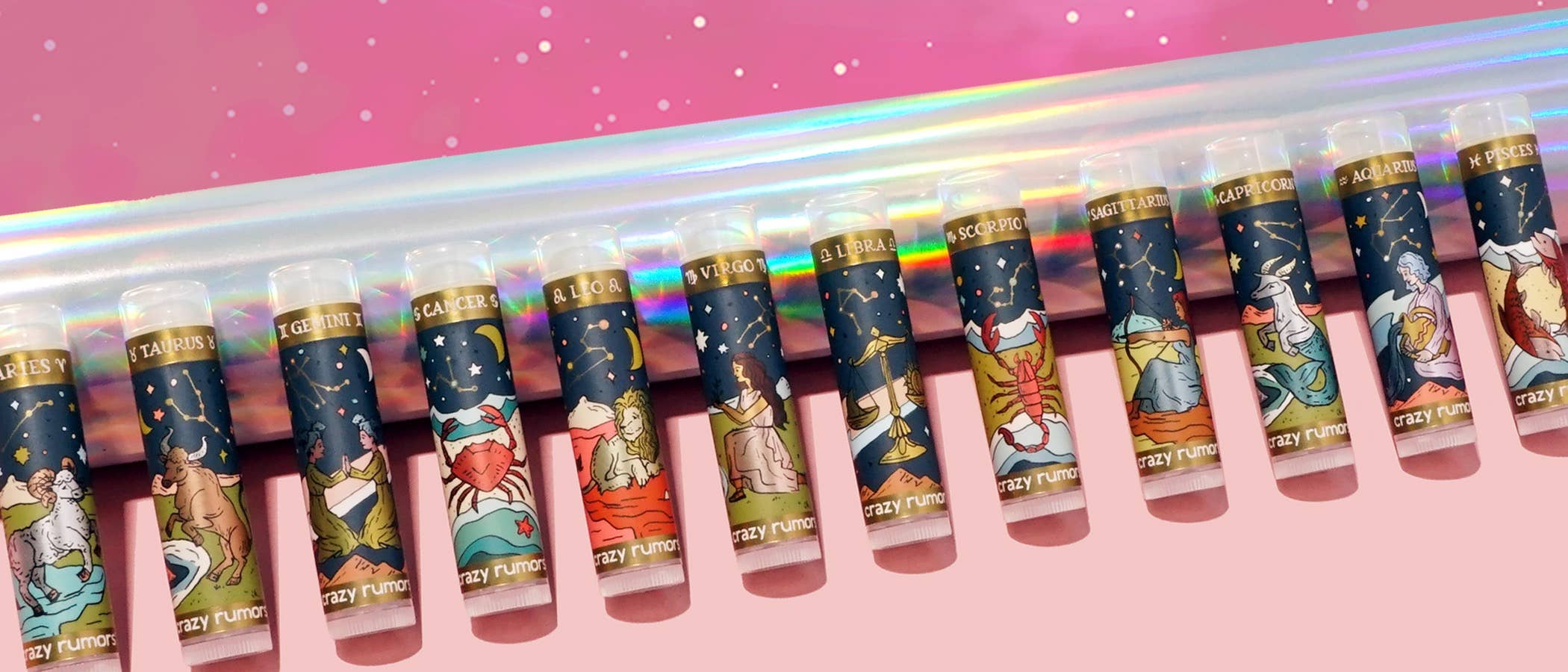 Crazy Rumors - Wholesale Lip Balm Set - Zodiac Lip Balm: Hang Card Gift Box - Full Set3
