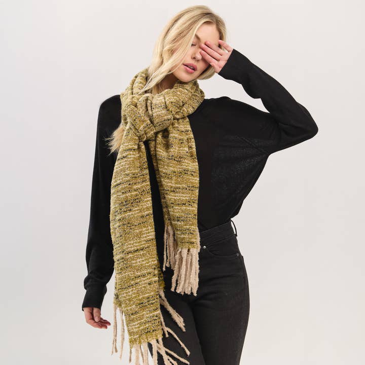 Hana - Wholesale Scarf - Women's - Multi Colors Super Soft with Fringes Winter Scarf13