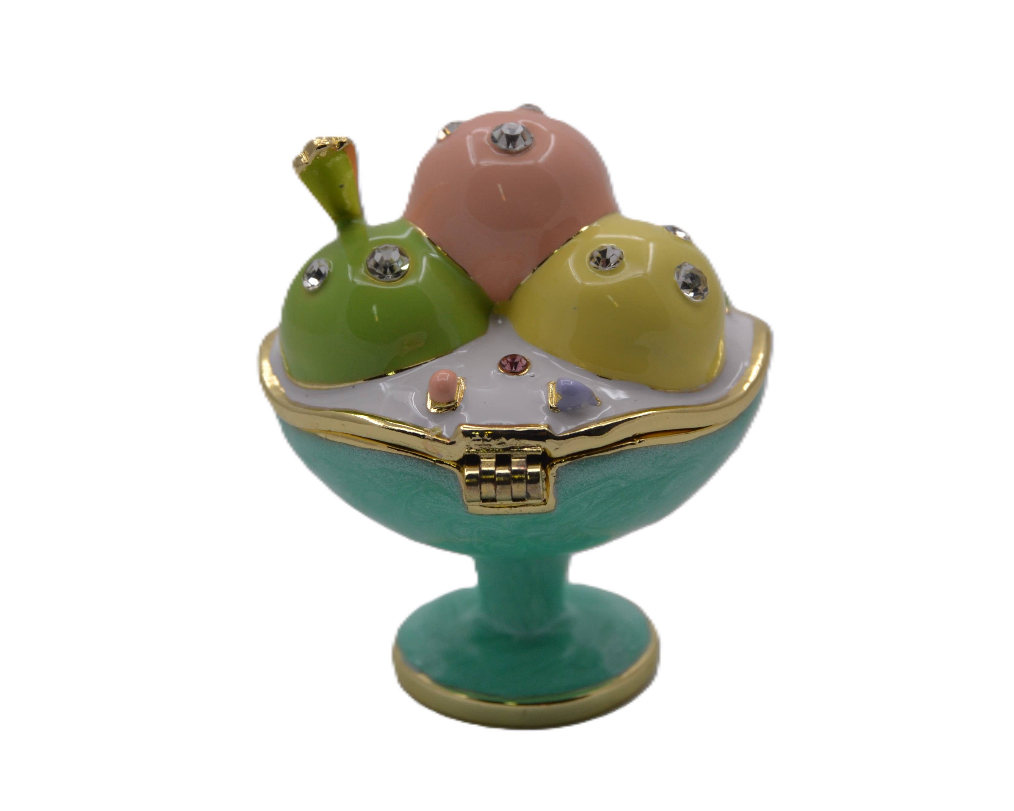 Ciel Collectables - Vente Boîte/rangement à bijoux - Boîte à bibelots en forme de coupe de glace ornée de cristaux autrichiens9