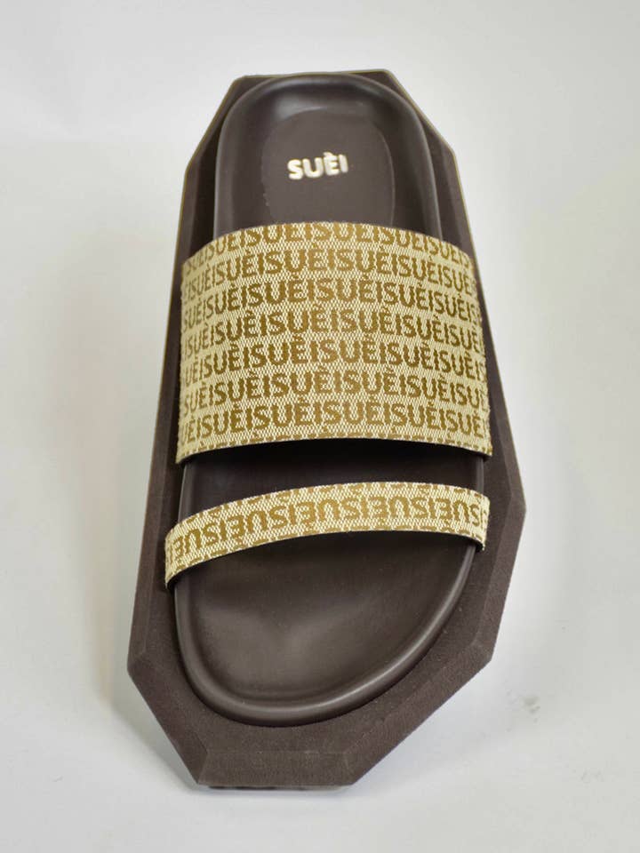 Marrone Beige CIABATTE FUSSBETT IN JAQUARD BICOLORE for wholesale on Faire