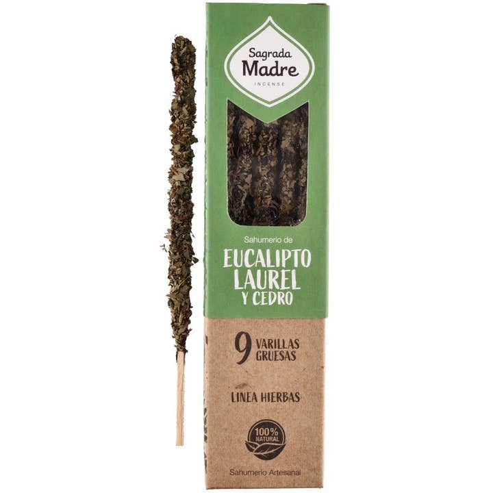 Røgelsespinde med eucalyptus, laurbær og cedertræ - Sagrada Madre for engroshandel hos Vives de la Cortada S.L