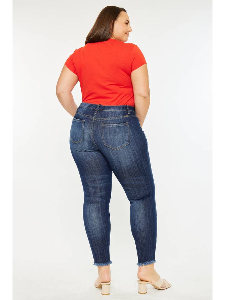 DARK PLUS MID RISE ANKLE SKINNY JEANS for wholesale on Faire4