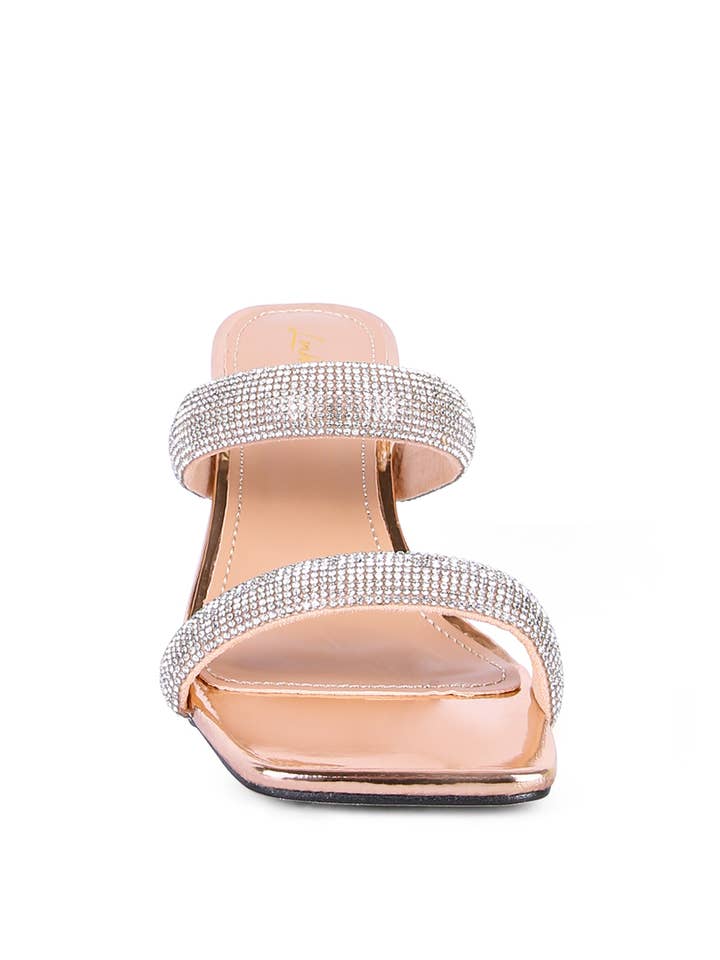 Rag Company - Wholesale High Heels - Women's - DOLLS DIAMANTE MID HEEL SLIDE SANDALS9