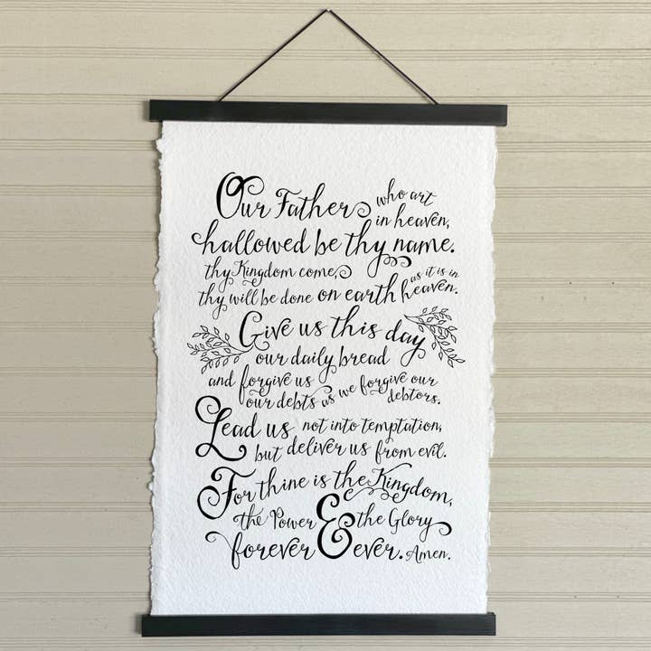 Graphically Speaking Design - Wholesale Sign - Handmade Paper Print, The Lord's Prayer, Inspirational Sign1