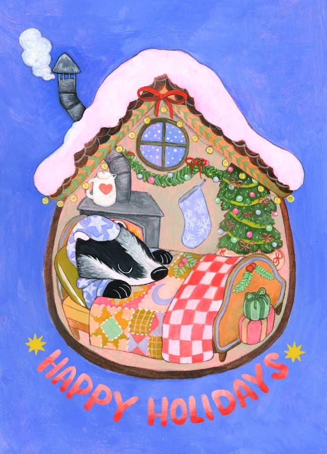 Marika Paz Illustration - Wholesale Kerstkaartje - Fijne Feestdagen II Kaart2