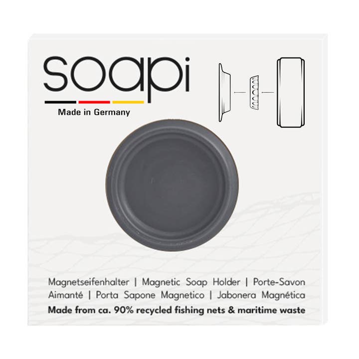 Soapi Portasapone magnetico grigio scuro per la vendita all'ingrosso da parte di Soapi - magnetic soap holder