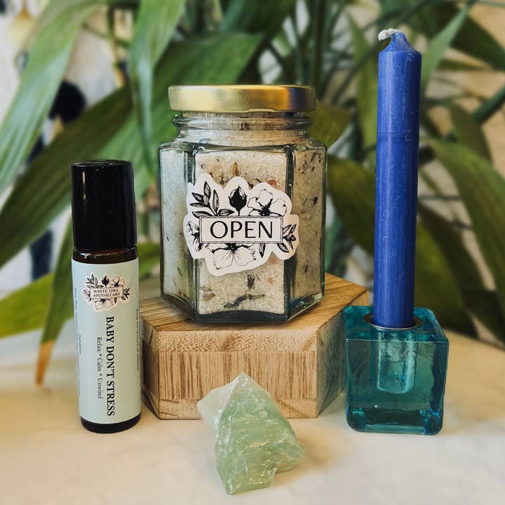 Set rituale della dea potenziata - Baby Don't Stress per la vendita all'ingrosso da parte di White Owl Apothecary