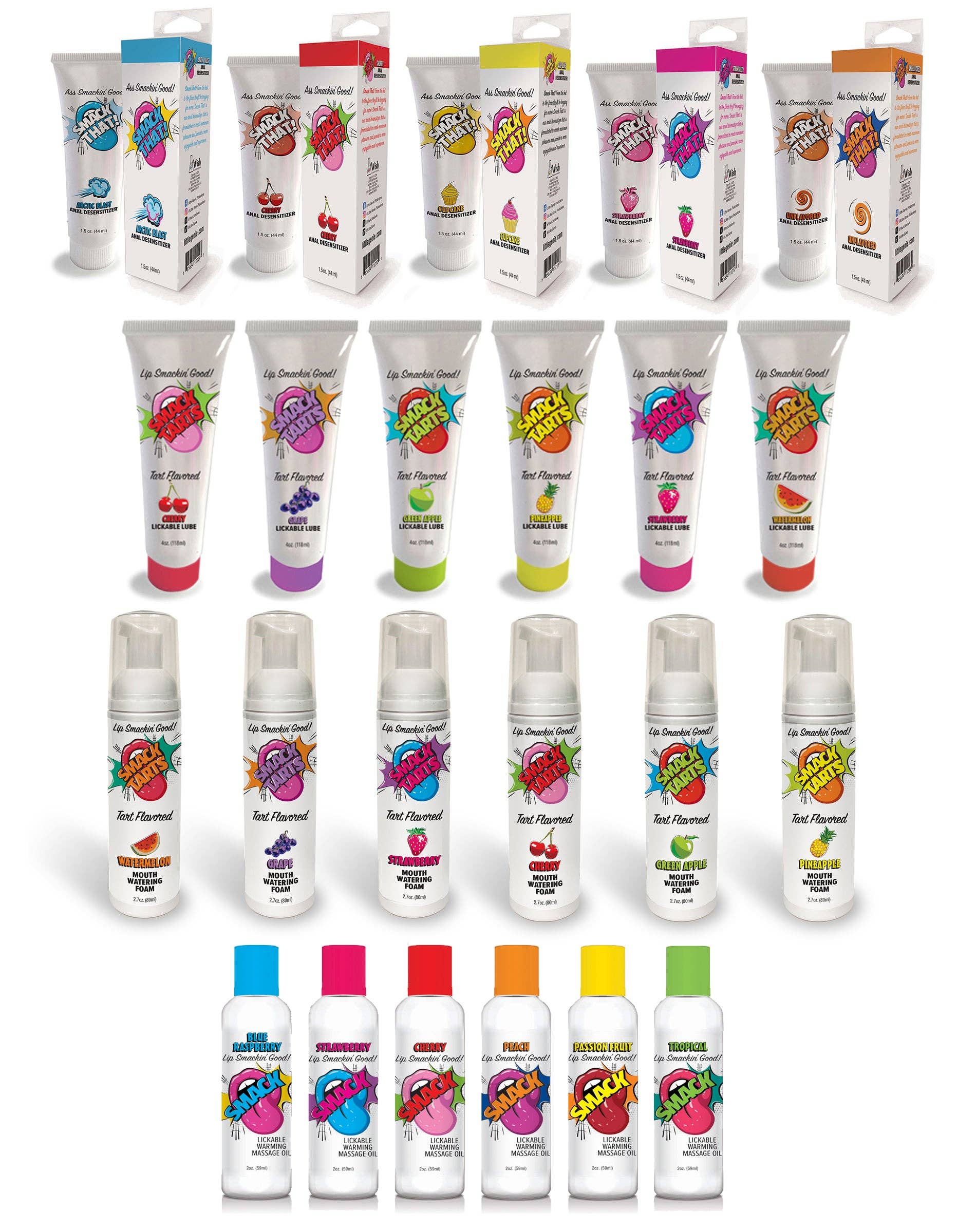 Little Genie Productions - Wholesale Massage Oil/Gel - Smack Warming & Lickable Massage Oil - Passion Fruit 2oz 🏝️3