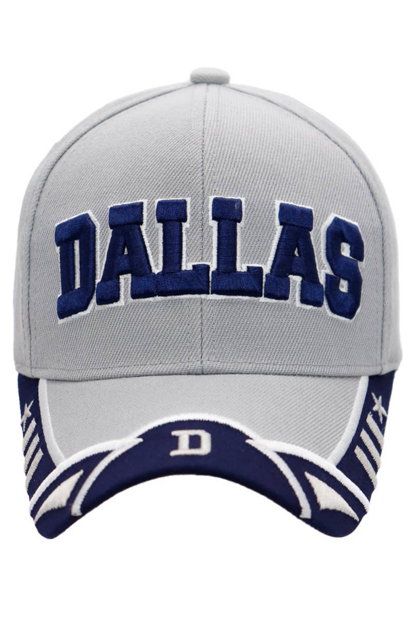 Cap Zone - Wholesale Baseball Cap - Unisex - Dallas Logo Embroidered Twill Acrylic Baseball Cap10