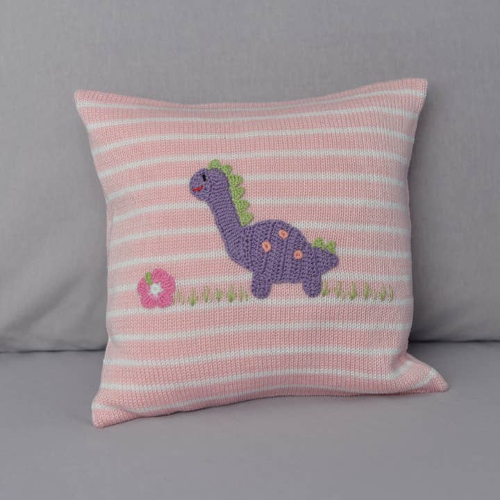 Melange Collection - Vendita all'ingrosso Guanciale/Cuscino - Bambini e neonati - Cuscino a forma di dinosauro, 25,4 cm, rosa1