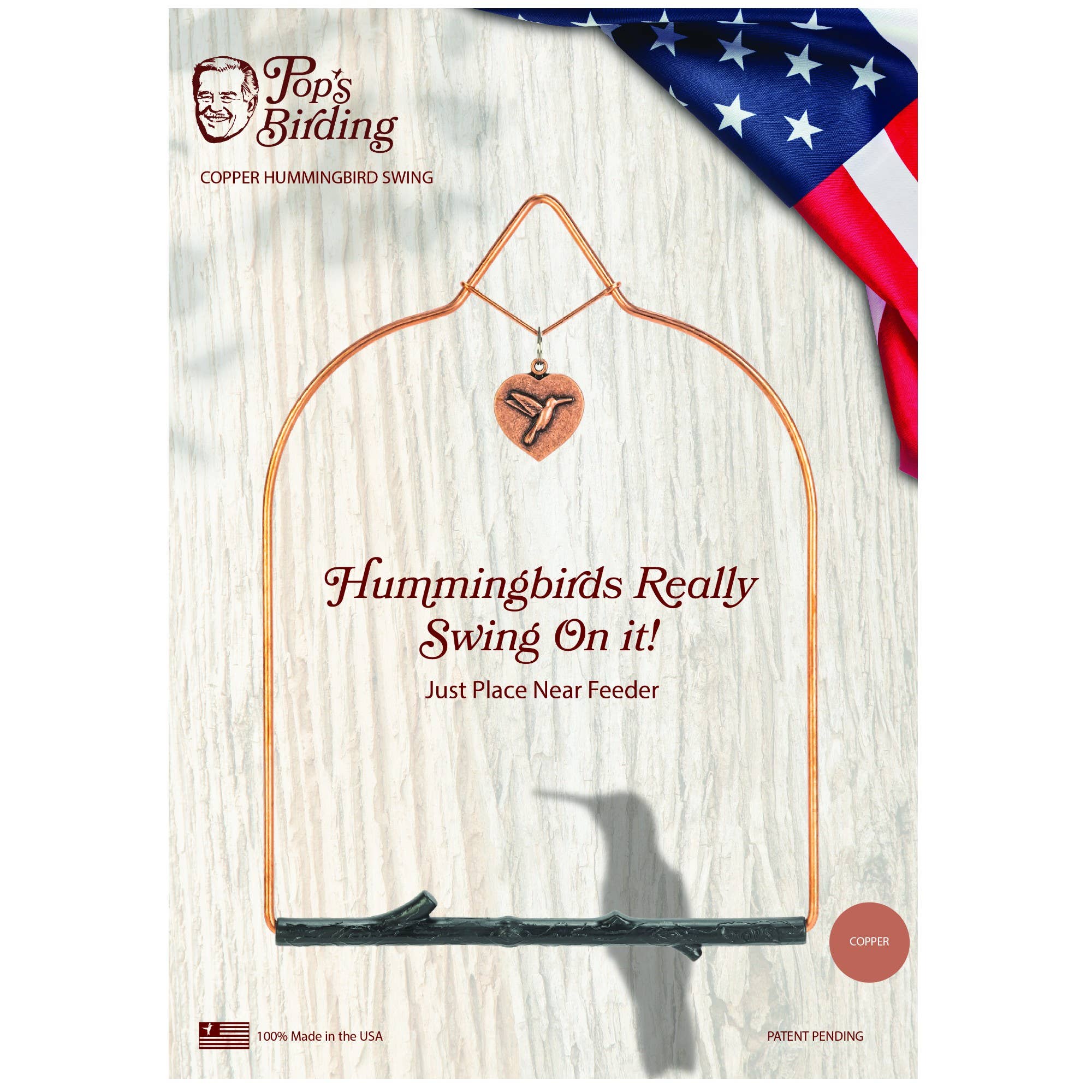 Pop's Birding – Großhandel Vogelfutterspender – Kolibri-Schaukel, Kupfer Verschiedene Stile2