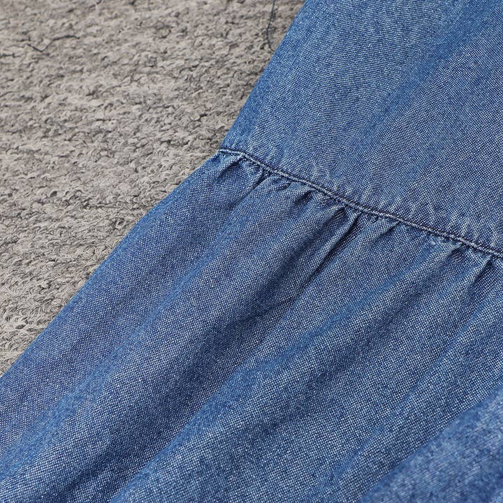 EmberLoom - Wholesale Dress - Women's - Women's Long Denim Dress with Button Front 12