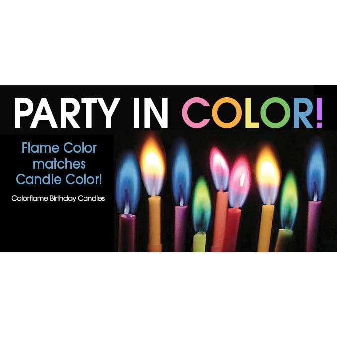 JII - Wholesale Cake Candle - Colorflame Birthday Candles in 26 Piece Counter Display16