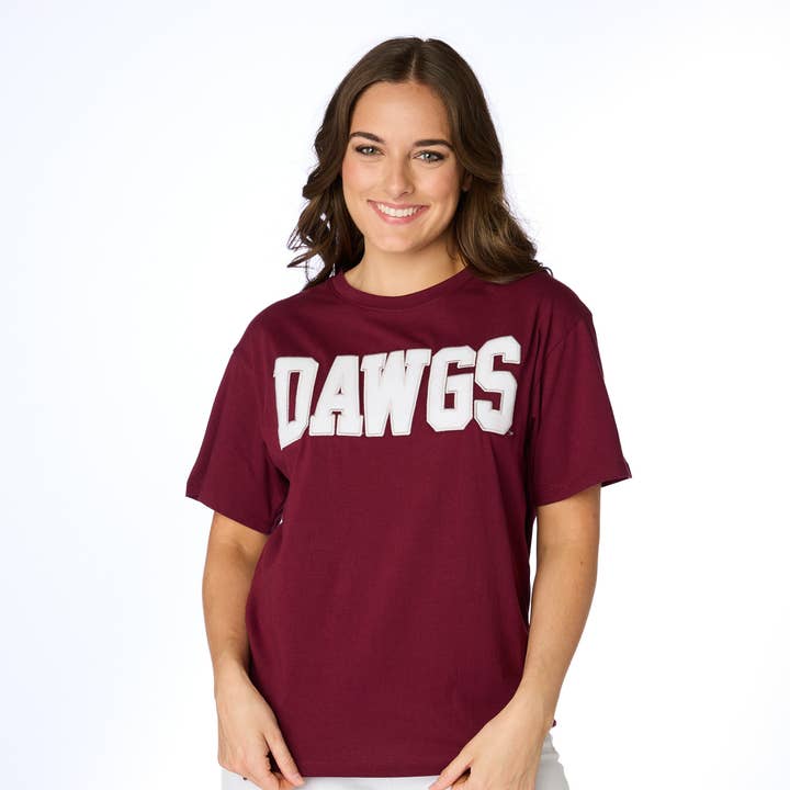 The Dawgs Varsity Boyfriend Tee | Mississippi State for wholesale by Stewart Simmons