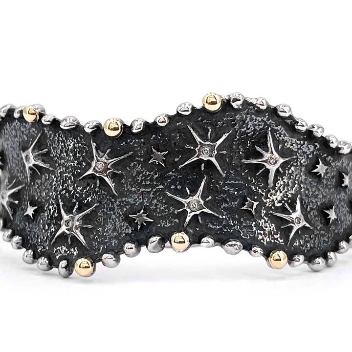 STARS NIGHT GOLD AND DIAMONDS BRACELET 1 for wholesale by BOHEMME
