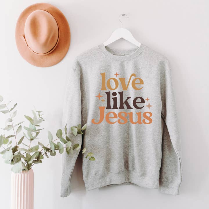Love Like Jesus Stars | Sweatshirt for wholesale by Uplifting Threads Co Wholesale