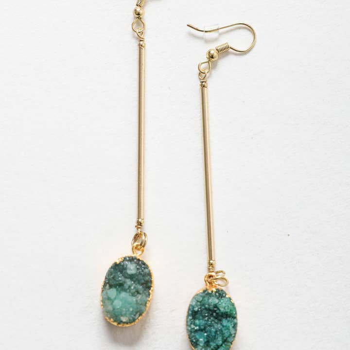 Leto Accessories - Wholesale Dangle earrings - Crystal Gemstone Drop Statement Earrings10