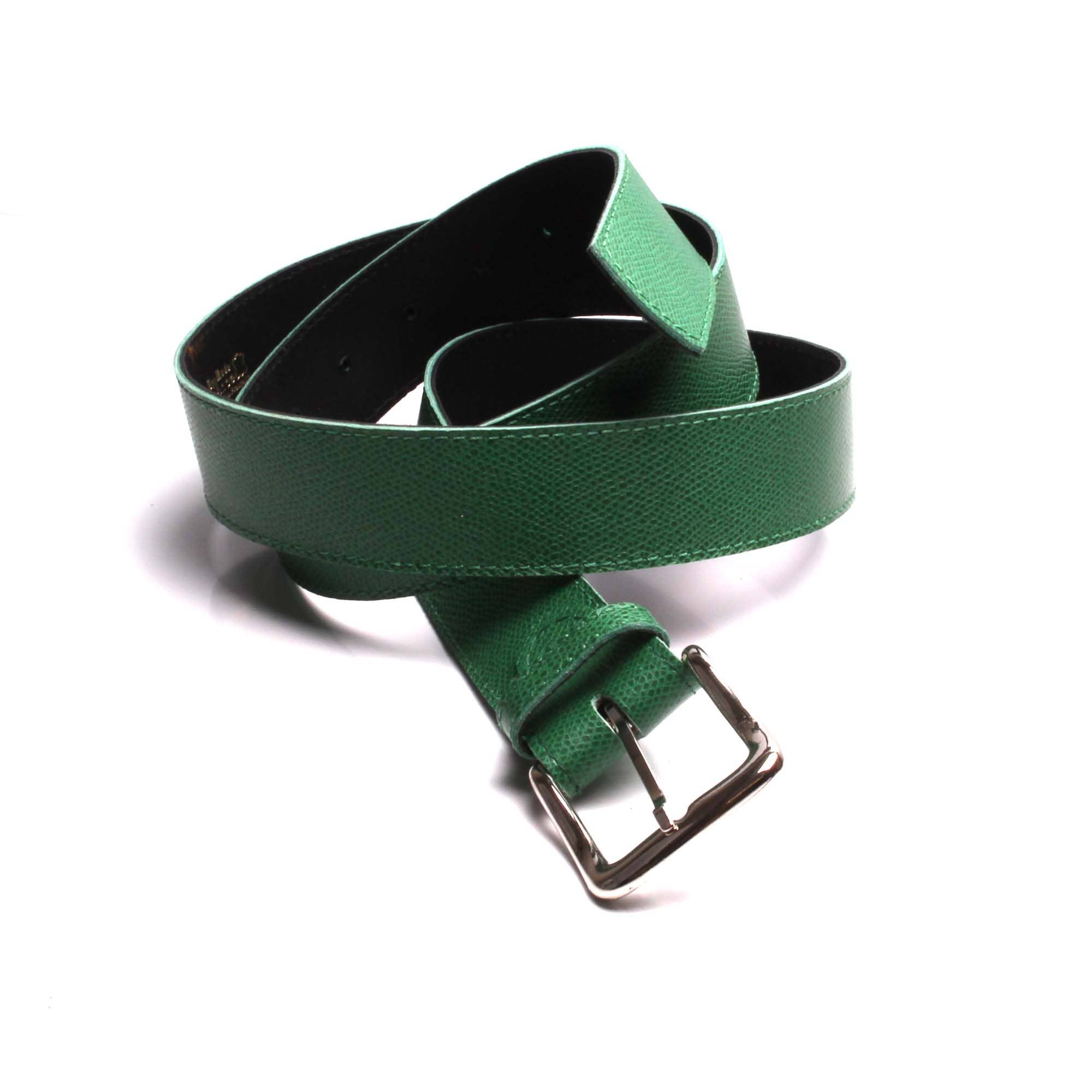 SARL FELINEA – Engroshandel Bælte - Dame – Grønt bælte i blødt kalvelæder, 4 cm bredt2