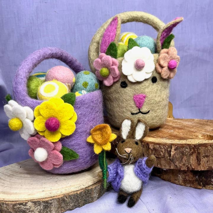 Felt So Good - Wholesale Decorative Box - Handmade Felt Eggcellent Easter Buckets3