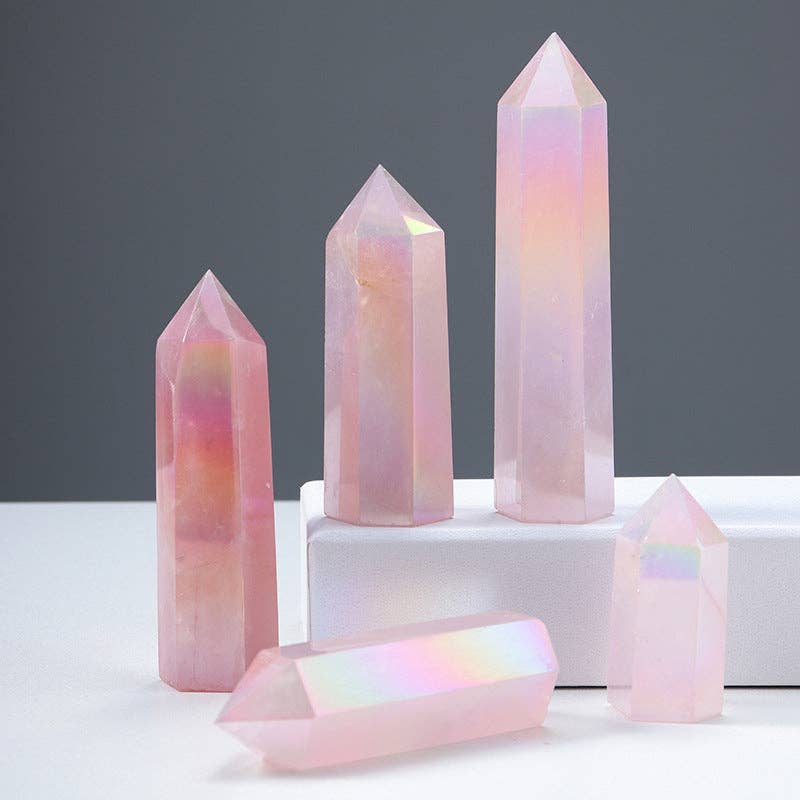 Moon Rituals - Wholesale Spiritual Stone/Crystal - Aura Rose Quartz Tower – Love1