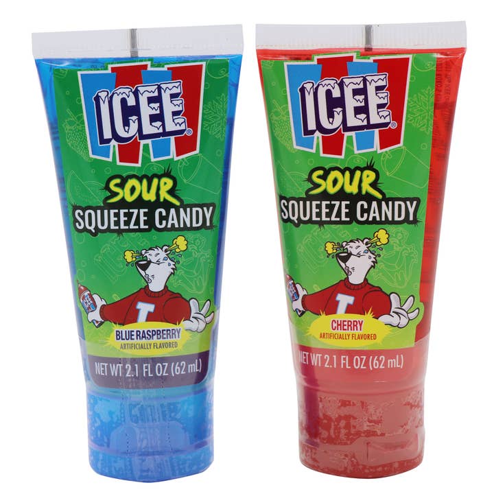 Icee Squeeze Sour Candy, 2.1oz, 12ct Case for wholesale by Grandpa Joe's Candy Shop