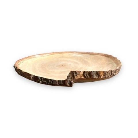 Bandeja de rodaja de madera natural de 12" para venta al por mayor de Tremont Floral Supplies