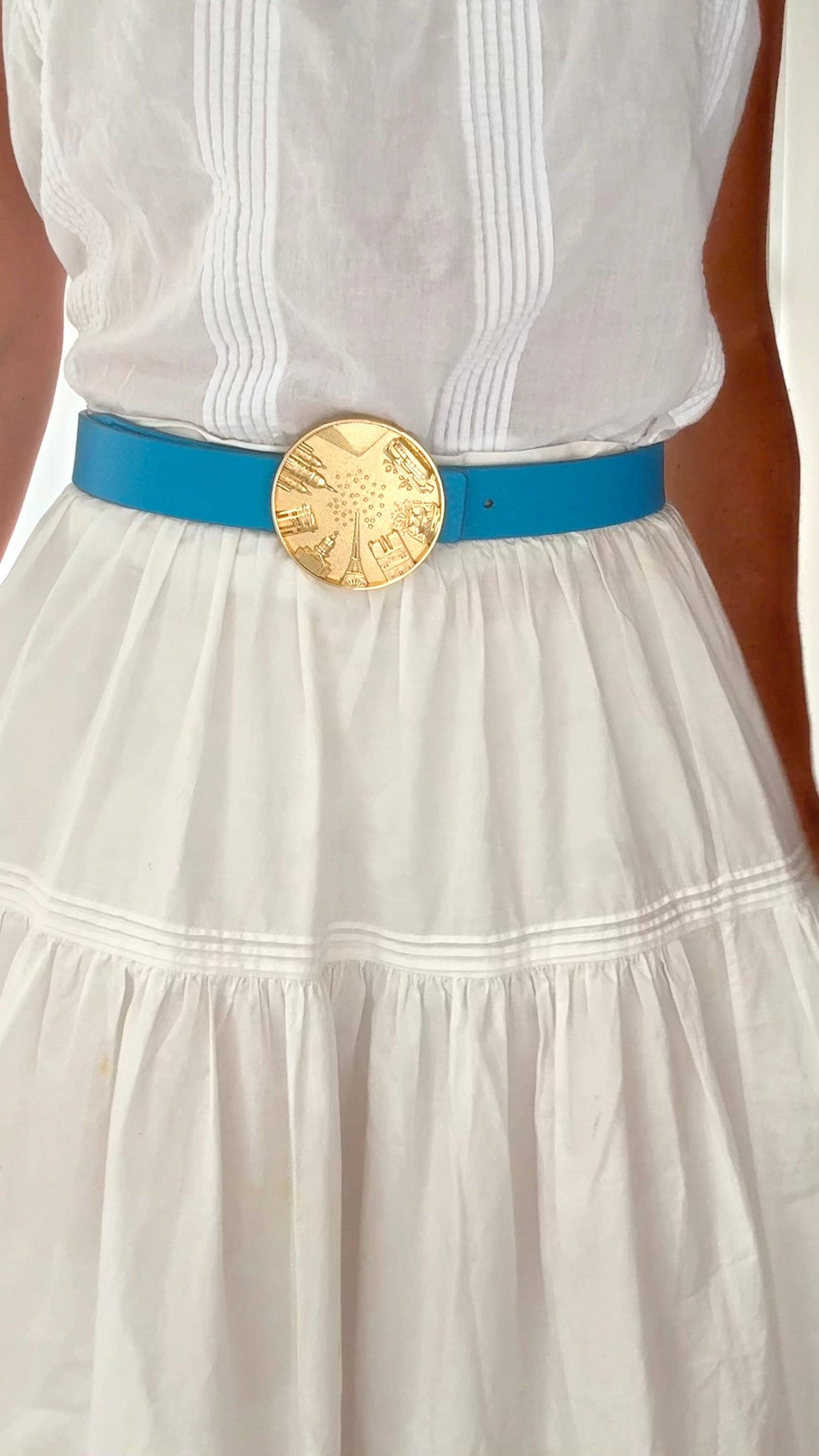 Cesoli - Wholesale Belt - Women's - Capri & Pampelonne Reversible Leather Belt | 3cm3