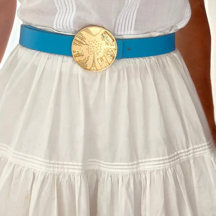 Cesoli - Wholesale Belt - Women's - Capri & Pampelonne Reversible Leather Belt | 3cm3