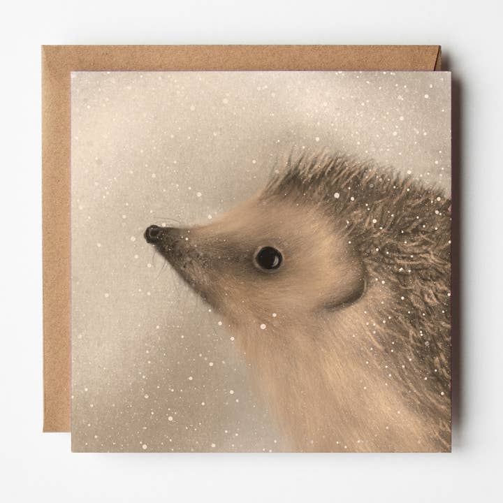Hedgehog Thinking of You Greeting Card - Animal Illustration for wholesale by Jo Couch