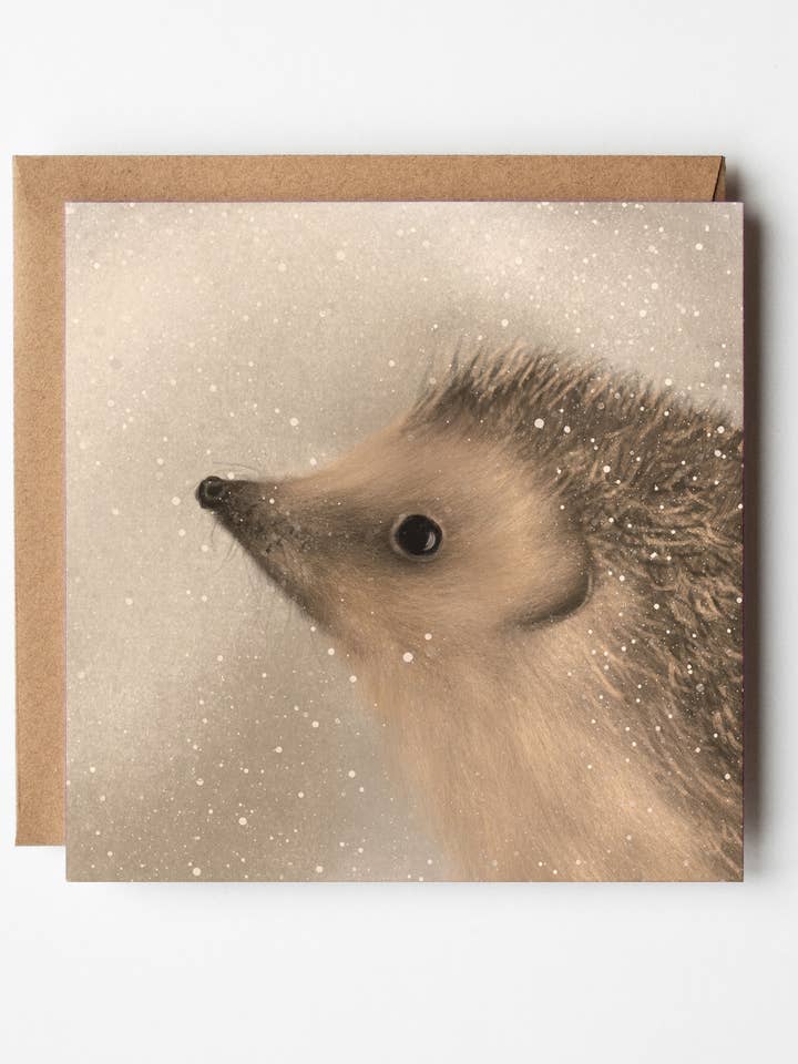 Hedgehog Thinking of You Greeting Card - Animal Illustration for wholesale by Jo Couch