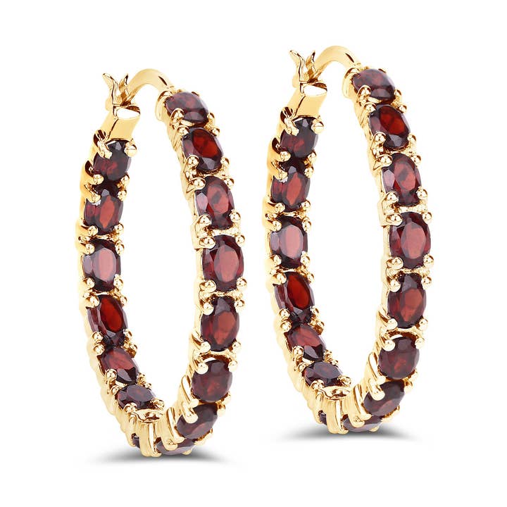 6,00 karat äkta granatörhängen i .925 sterlingsilver för wholesale av Quintessence Jewelry