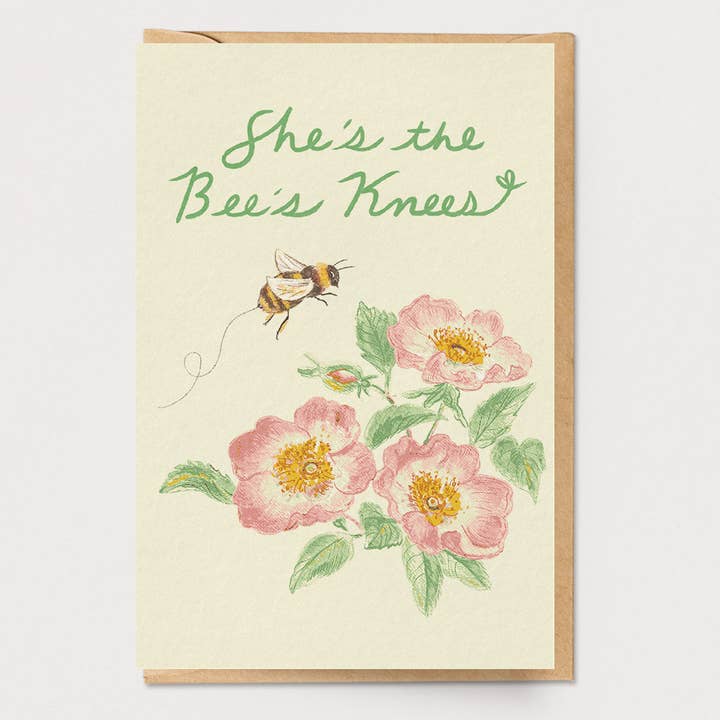 Bienenknie Rosenliebeskarte für den Großhandel von Ingrid Press