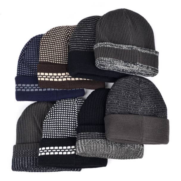Selini New York - Wholesale Beanie - Unisex - 24pc Random Assorted Heavy Duty Winter Outdoor Beanie Hat
