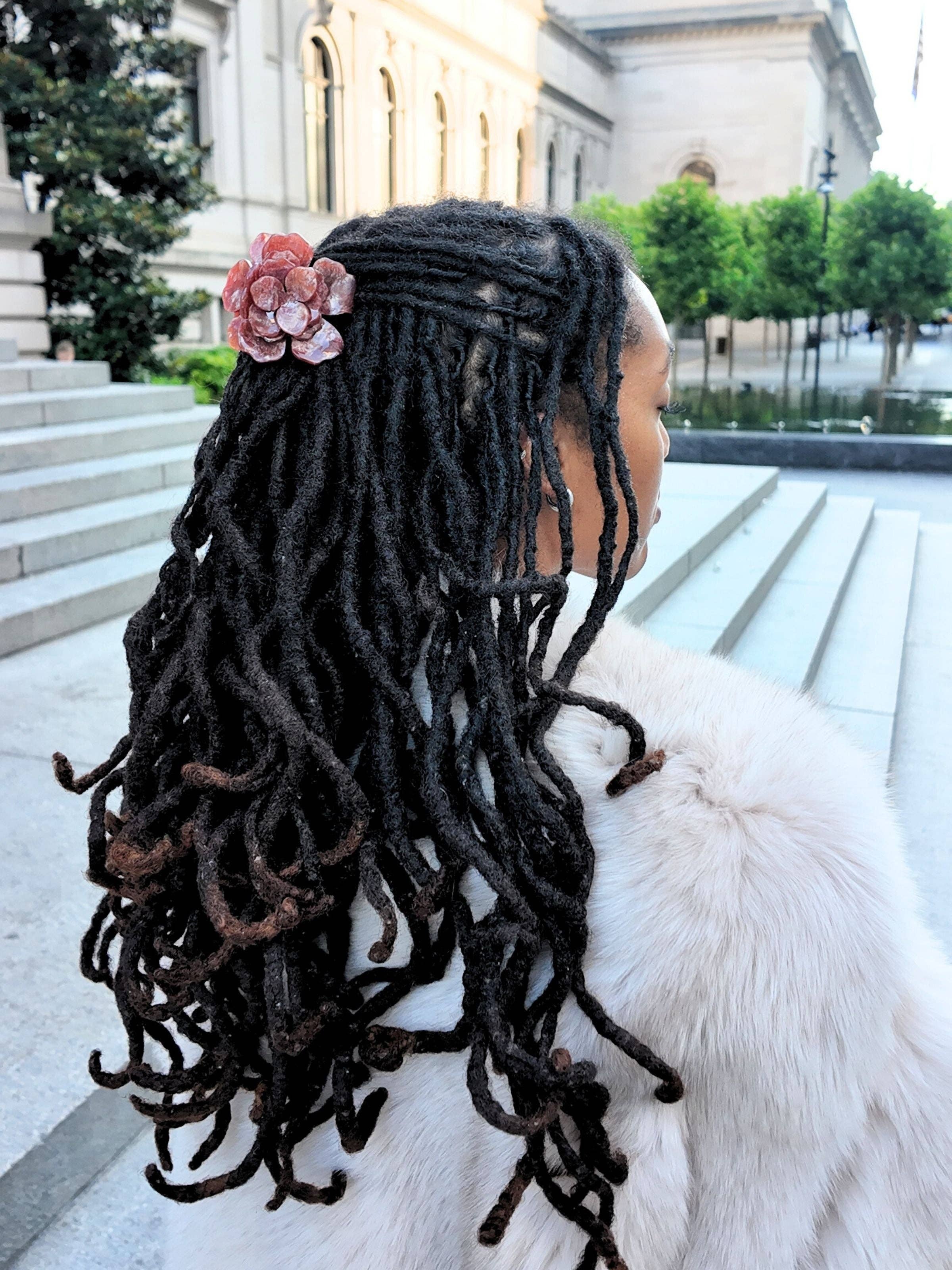 Solar Eclipse - Wholesale Hair Clip - Women's - Handmade Origami Gardenia Flower Claw Hair Clip5