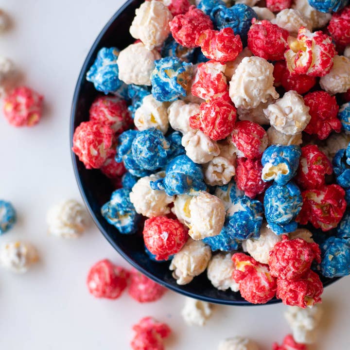 Deanan Gourmet Popcorn - Wholesale Popcorn - Patriotic - "Sweet Singles" - 100 Count