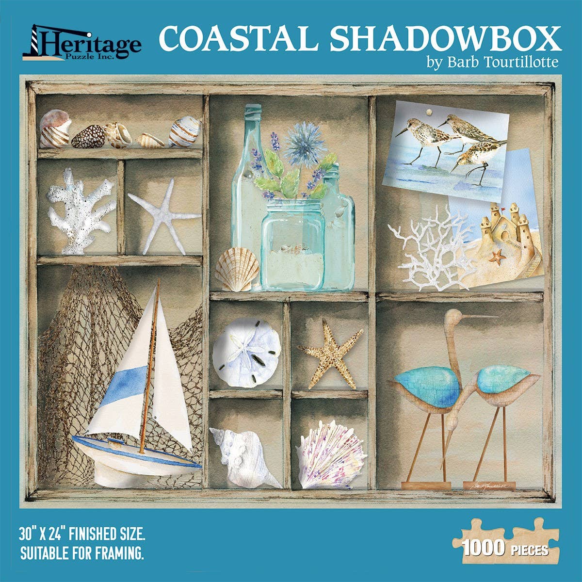Heritage Puzzle - Wholesale Puzzle - Adult - Coastal Shadowbox 1000 piece puzzle1