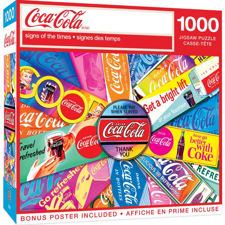 Coca-Cola - Signs of the Times 1000 Piece Puzzle for wholesale by Masterpieces Puzzles