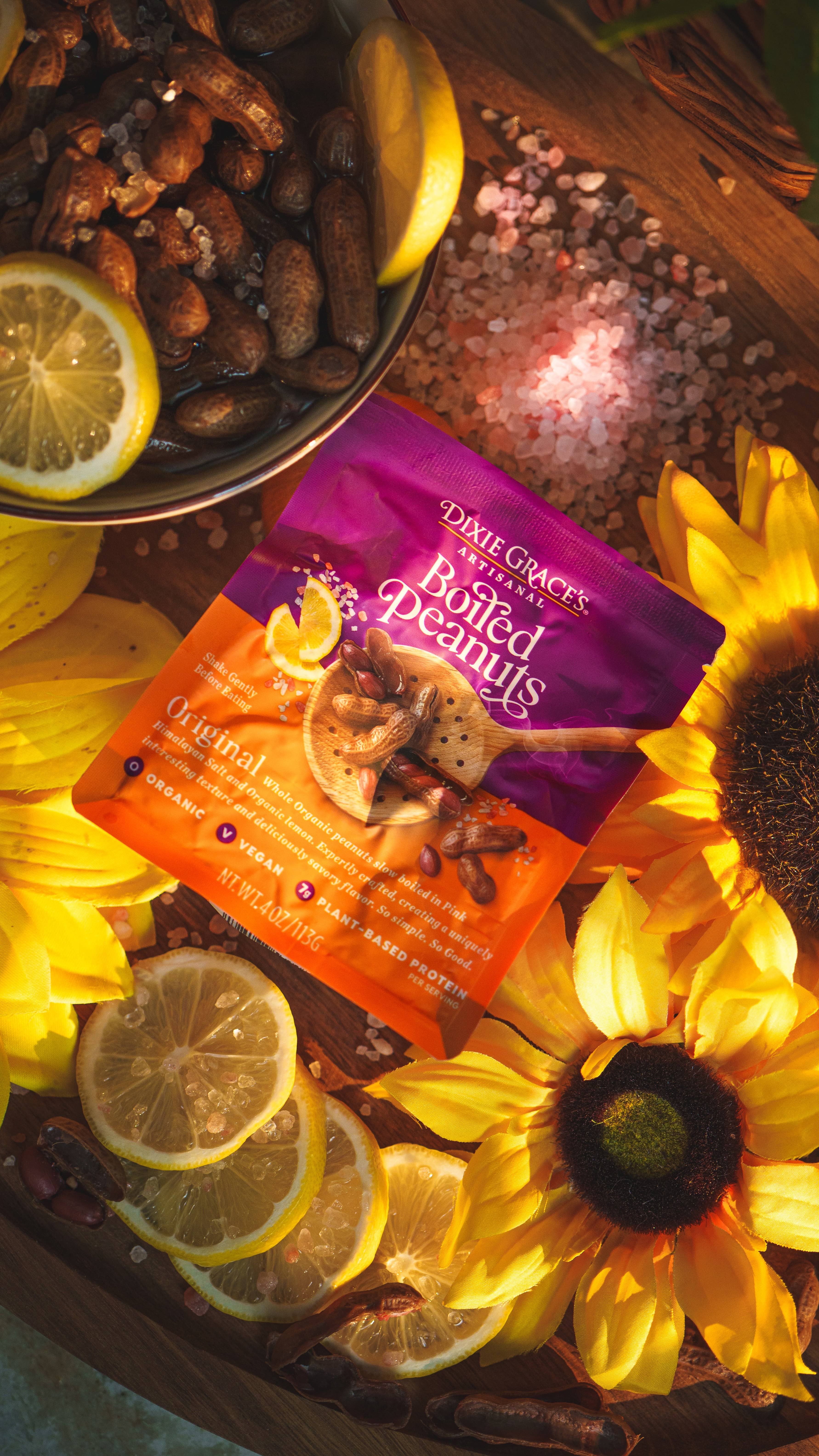 Dixie Grace's Boiled Peanuts - Wholesale Nuts - Dixie Grace's Boiled Peanuts 4oz Original - 12-ct Case5