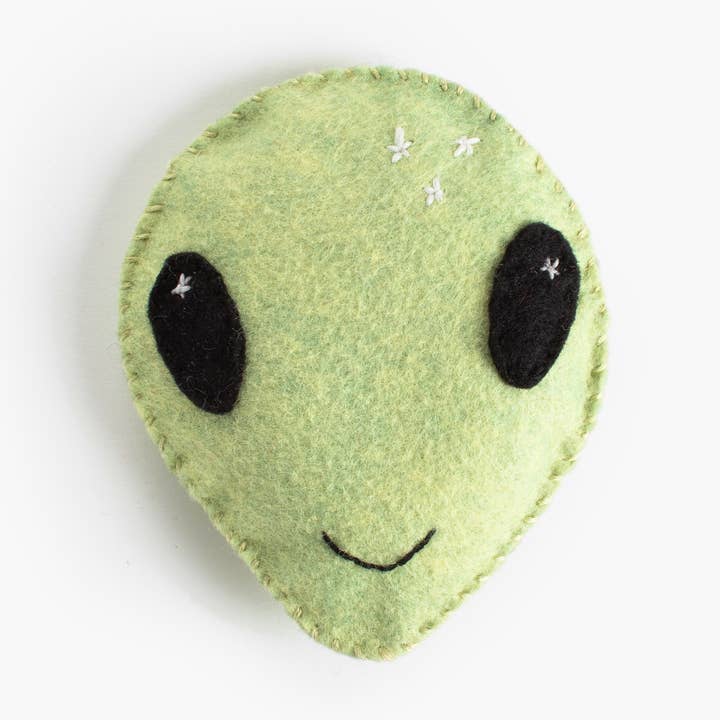 Elna the Peaceful Alien - DIY Craft Kit for wholesale by Heron Hill Stitch Co