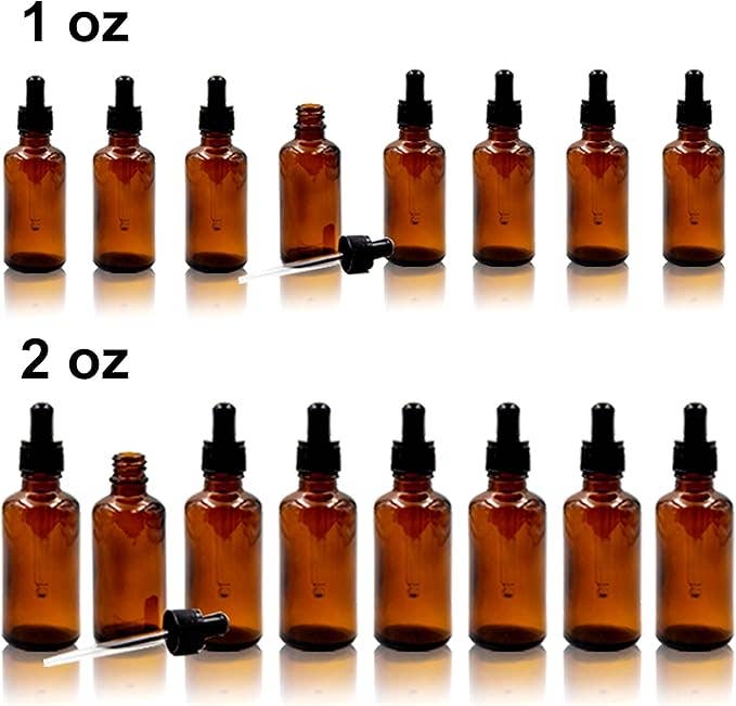 Youngever - Wholesale Spray Bottle - Youngever 16 Amber Glass Dropper Bottles for Essential Oil1