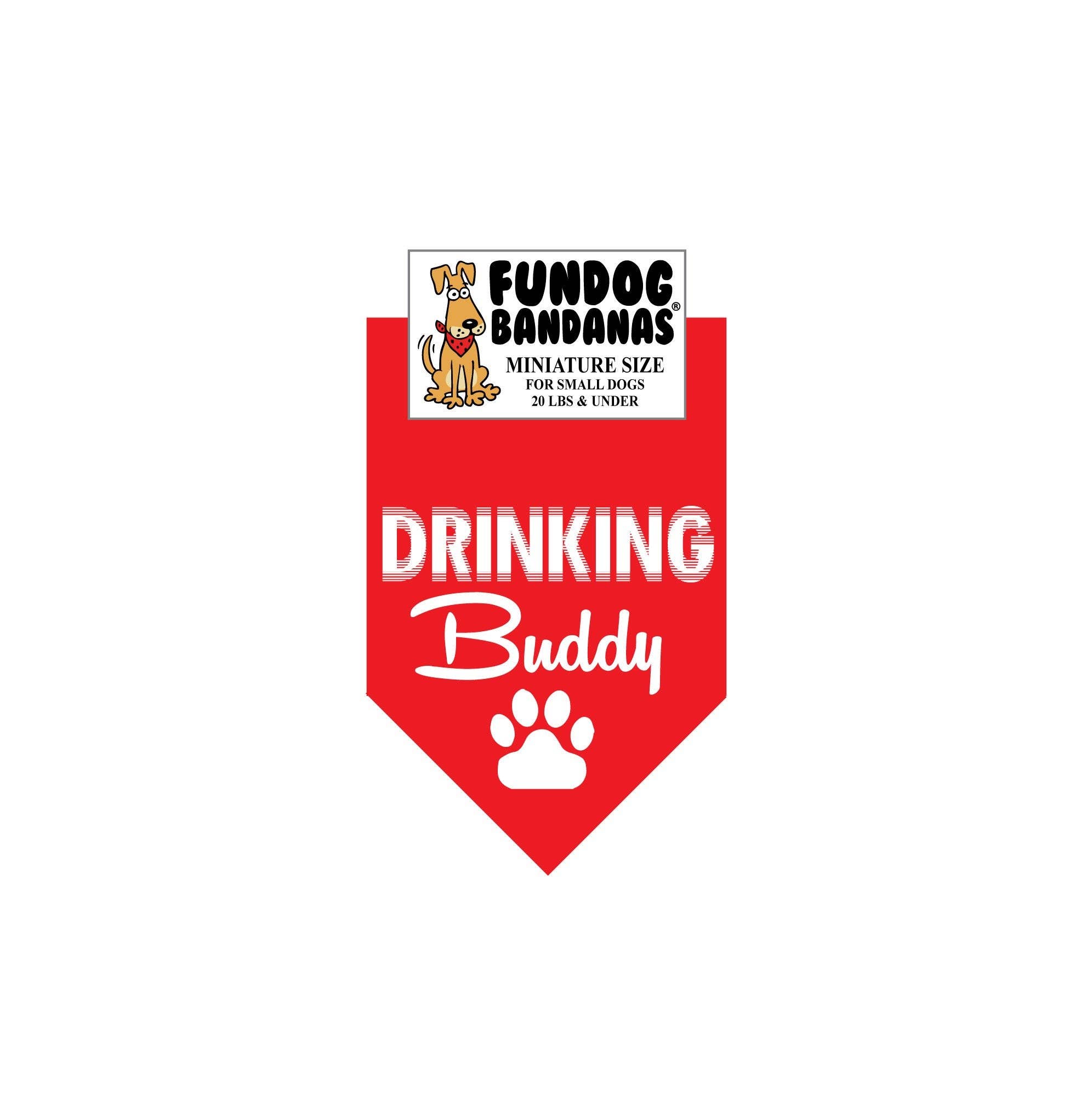 Assorted Colors 5 Pack - Drinking Buddy Dog Bandana for wholesale on Faire8