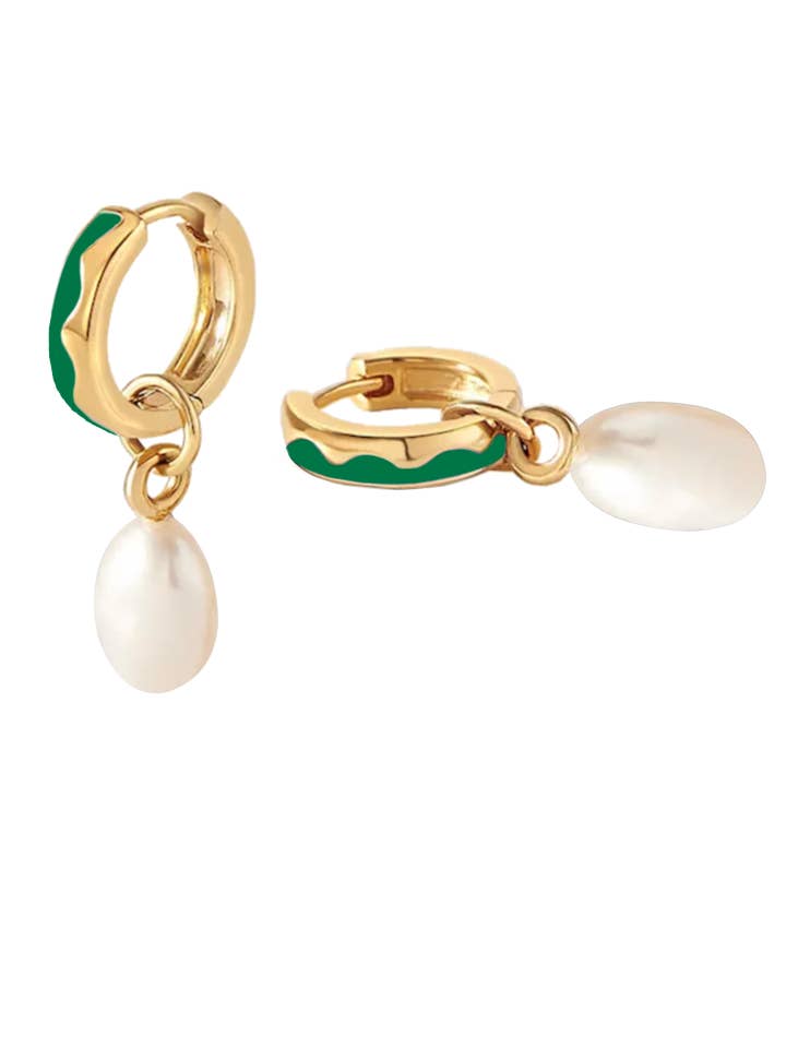 Enamel Wave Huggies met bedeltjes voor wholesale door Atelier18