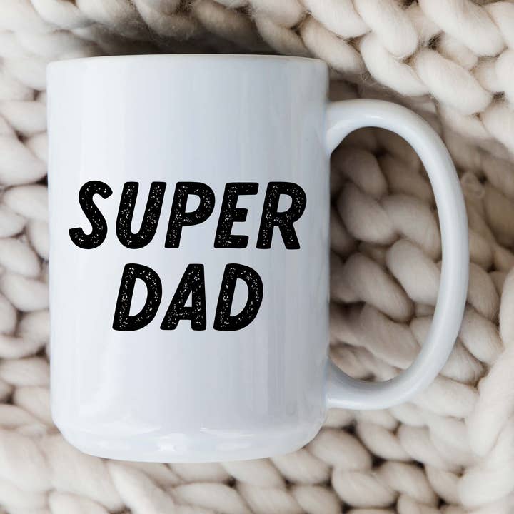 15 ounce Super Dad Keramisk Kaffekrus, Fars Dag krus for engroshandel hos Amber Marie Design