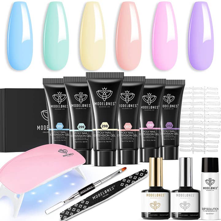 Modelones - Wholesale Nailcare set - Sweet Tooth - 6 Colors Poly Nail Gel Kit