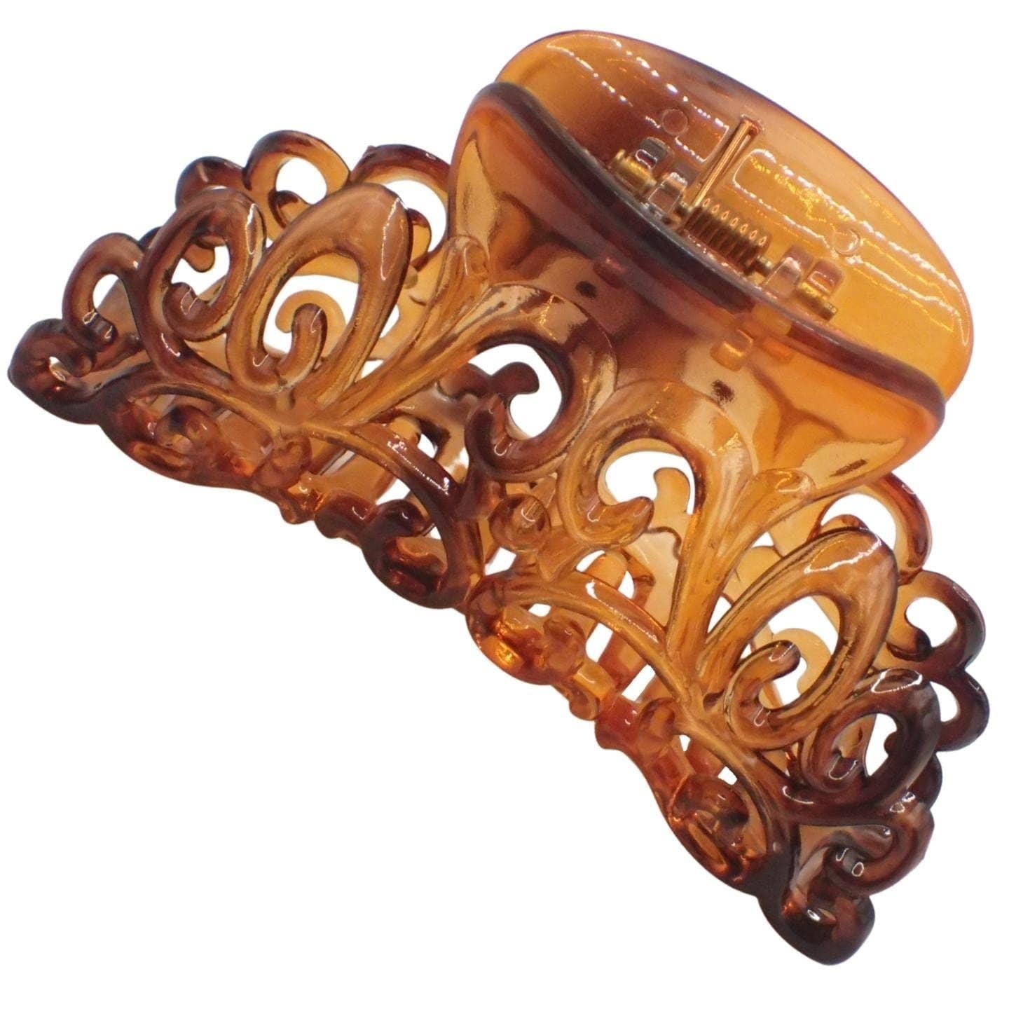 Topkids Accessories – wholesale Hair clip – Women’s – 9cm Black or Brown Tort Hair Claw Clip, Detailed Hair Claw for Women & Girls, Thick Hair Claw, Hair Clips Women Claw Clips, Medium Clamps & Claws for Thick Hair25