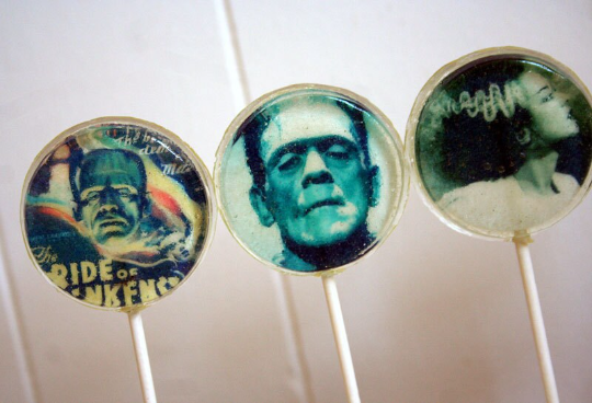 Homespun Parties - Wholesale Lollipop - Frankenstein Halloween Lollipops w/Various Images2