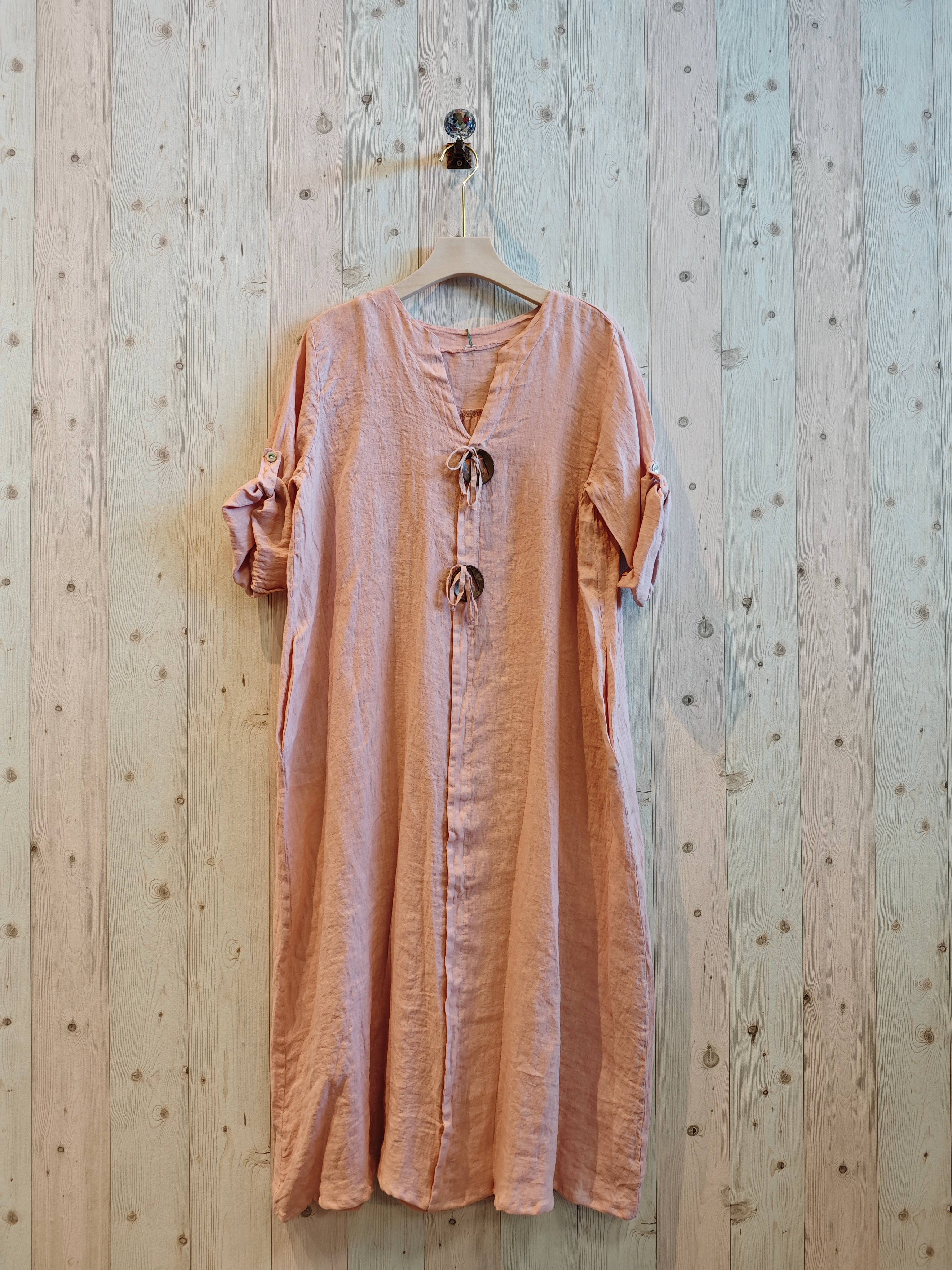 Linen & More – wholesale Klänning - Dam – REF 16325 LÅNG TVÅRINGSKLÄNNING 100% LINNE15